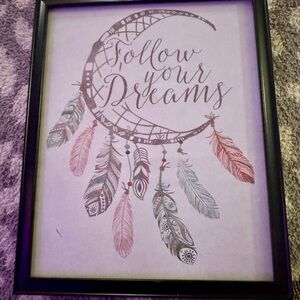 Dreamcatcher Wall Art with Black Frame